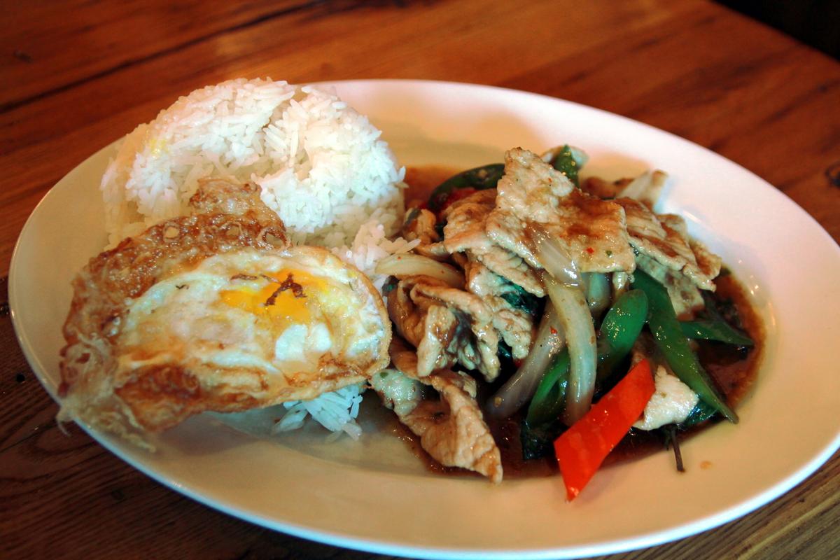 Pad Krapow Gai Kai Dao Photo Thai